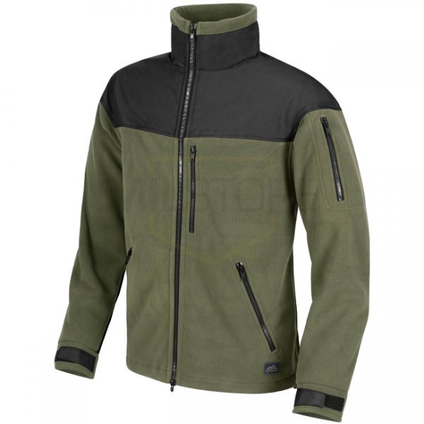 Helikon Classic Army Fleece Jacket - Olive Green / Black - M