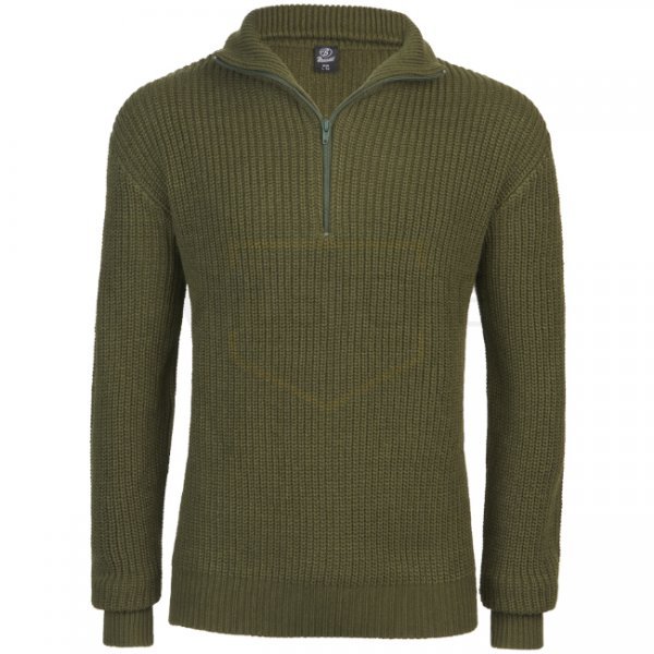 Brandit Marine Pullover Troyer - Olive - M