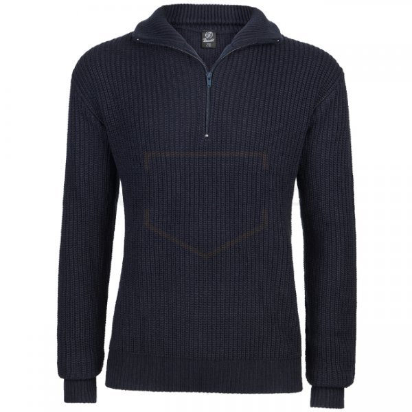 Brandit Marine Pullover Troyer - Navy - 2XL