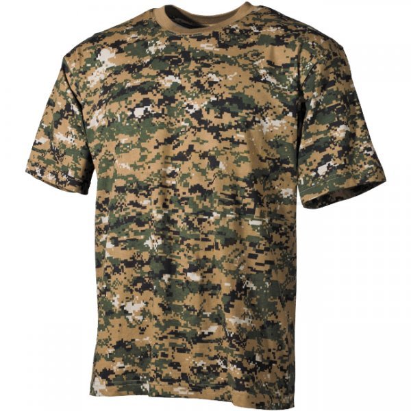 MFH US T-Shirt - Digital Woodland - XL