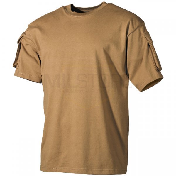MFH Tactical T-Shirt Sleeve Pockets - Coyote - M