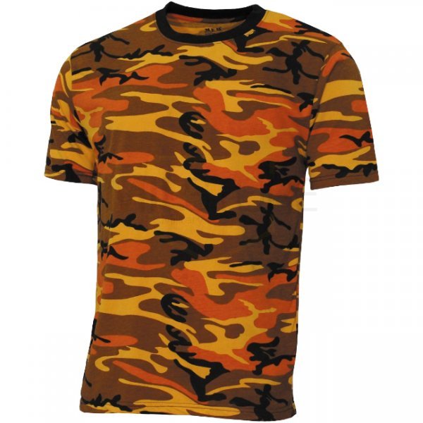 MFH Streetstyle T-Shirt - Urban Orange Camo - M