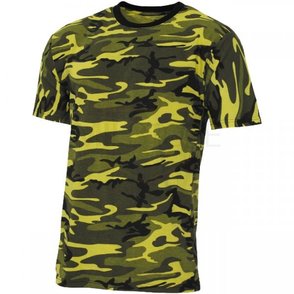 MFH Streetstyle T-Shirt - Urban Yellow Camo - S