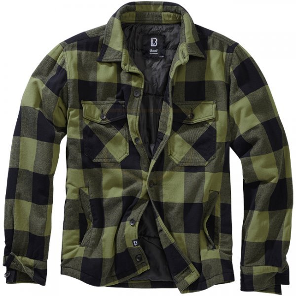 Brandit Lumberjacket - Black / Olive - XL