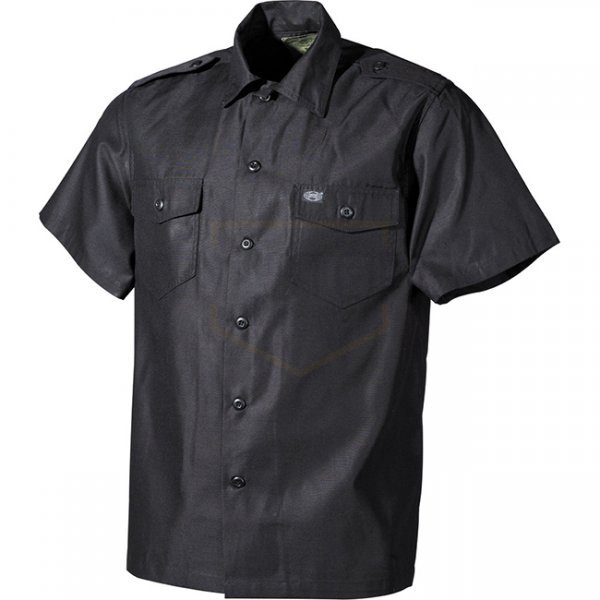 MFH US Shirt Short Sleeve - Black - S