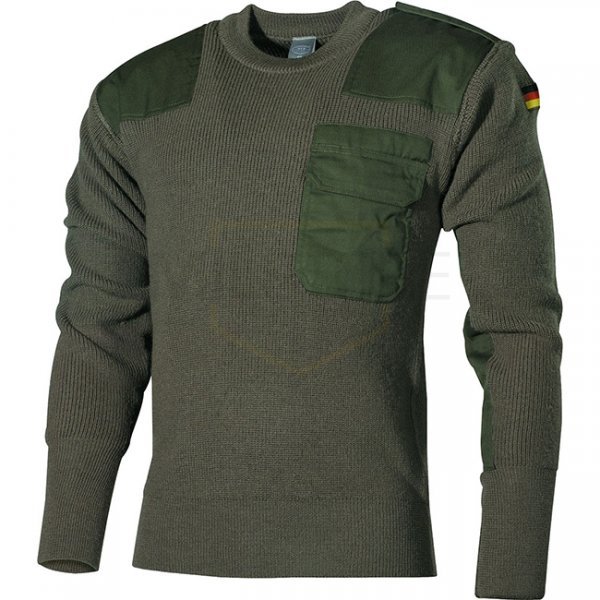 MFH BW Pullover Chest Pocket Wool - Olive - 54