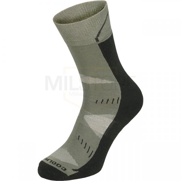 FoxOutdoor Trekking Socks ARBER Padded Sole - Black / Olive - 45-47