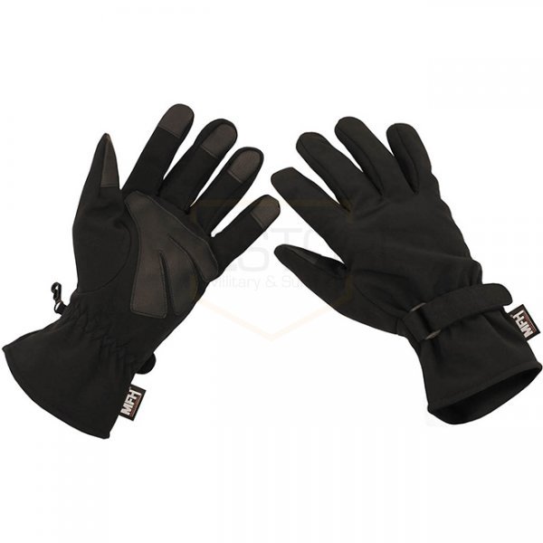 MFHHighDefence Gloves Soft Shell - Black - S