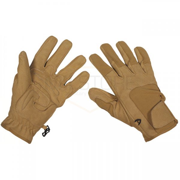 MFHHighDefence Gloves Worker Light - Coyote - M