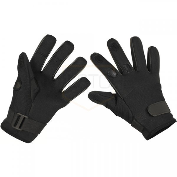 MFH Neoprene Mesh Gloves - Black - S