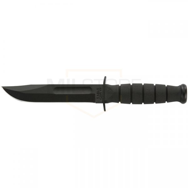 Ka-Bar Short Fighting Utility Knife Plain Clip Point Blase & Leather Sheath