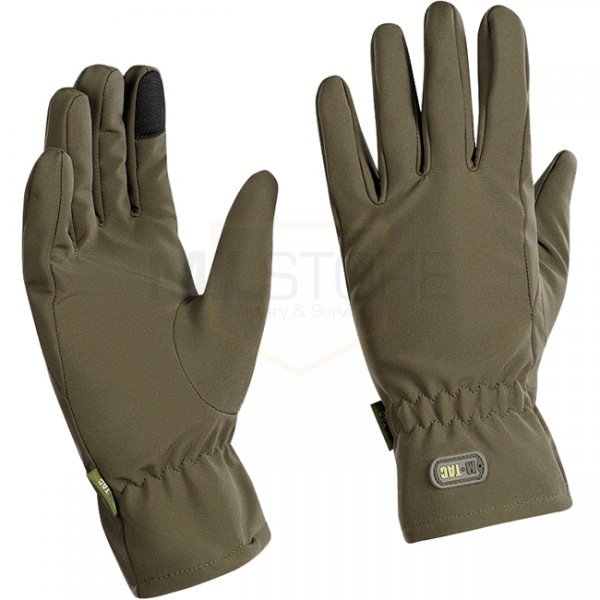 M-Tac Soft Shell Winter Gloves - Olive - S