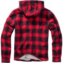 Brandit Lumberjacket Hooded - Red / Black - 6XL