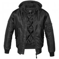 Brandit MA1 Sweat Hooded Jacket - Black - S
