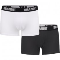 Brandit Boxershorts Logo 2-pack - Black / White