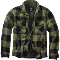 Brandit Lumberjacket - Black / Olive - S