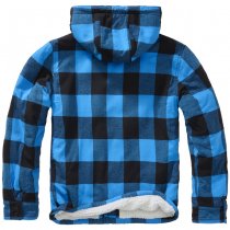 Brandit Lumberjacket Hooded - Black / Blue - XL