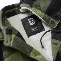Brandit Lumberjacket Hooded - Black / Olive - M