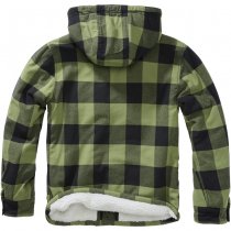 Brandit Lumberjacket Hooded - Black / Olive - L