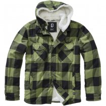 Brandit Lumberjacket Hooded - Black / Olive - 2XL