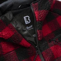 Brandit Teddyfleece Worker Jacket - Red / Black - 4XL