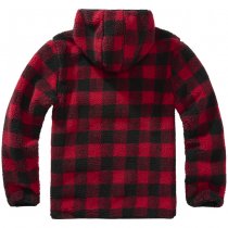Brandit Teddyfleece Worker Pullover - Red / Black - S