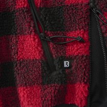 Brandit Teddyfleece Worker Pullover - Red / Black - 7XL
