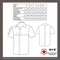 MFH US Shirt Short Sleeve - Black - 2XL