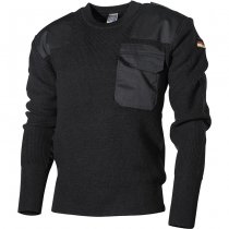 MFH BW Pullover Chest Pocket Wool - Black - 48