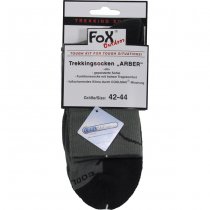 FoxOutdoor Trekking Socks ARBER Padded Sole - Black / Olive - 39-41