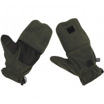 MFH Fleece Gloves Pull Loops - Olive