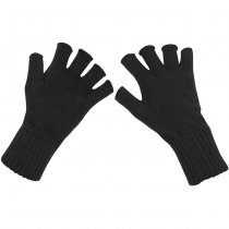 MFH Knitted Gloves Fingerless - Black - S