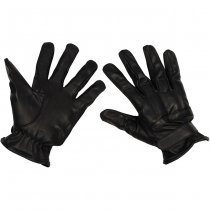 MFH Leather Gloves Quartz Sand Knuckles - Black - M
