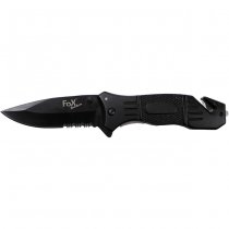 FoxOutdoor Jack Knife Serrated - Black