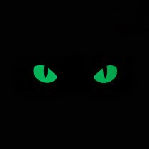 M-Tac Cat Eyes Type 2 Laser Cut Patch GID - Black