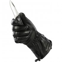 M-Tac Leather Winter Gloves - Black - S
