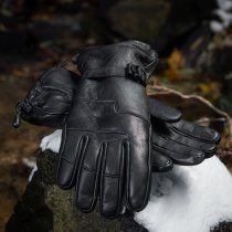 M-Tac Leather Winter Gloves - Black - S